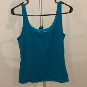 WHBM Teal Lace Dress Tank Top S